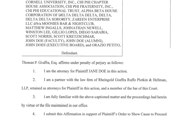 AFFIDAVIT OR AFFIRMATION IN SUPPORT OF MOTION