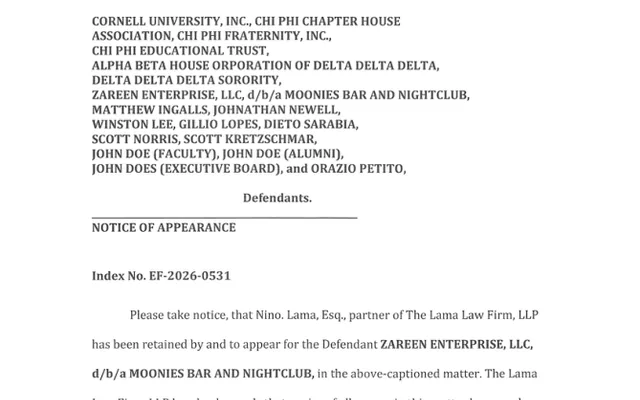 NOTICE OF APPEARANCE (PRE RJI)