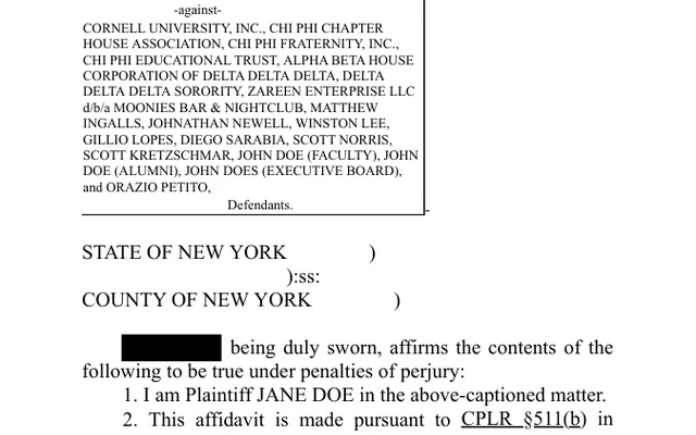 EXHIBIT(S) - 1 Plaintiff's Affirmation re Venue Redacted per 22 NYCRR
						  §202.5(e)