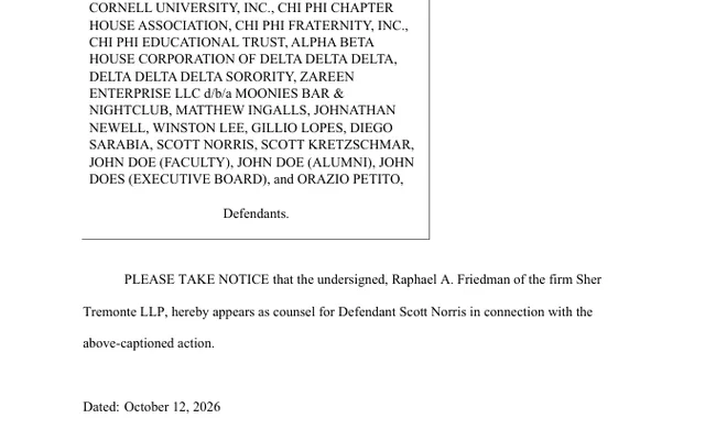 NOTICE OF APPEARANCE (POST RJI)