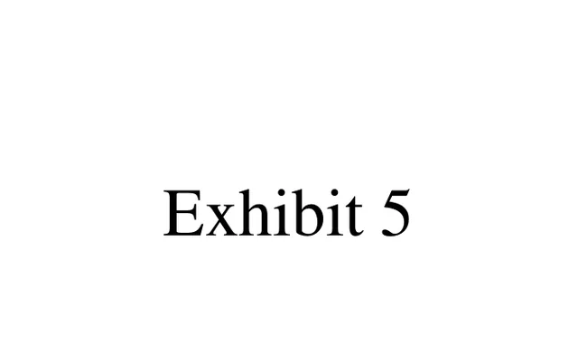 EXHIBIT(S) - 5. Executive Order No. 64