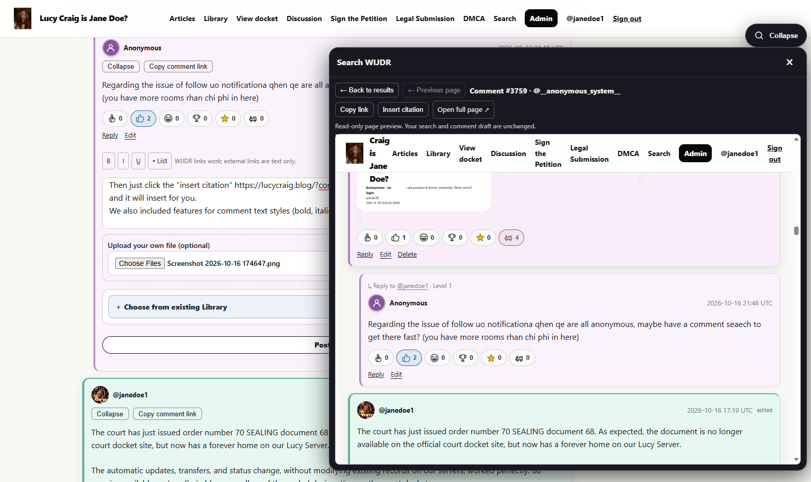 Comment attachment by janedoe1