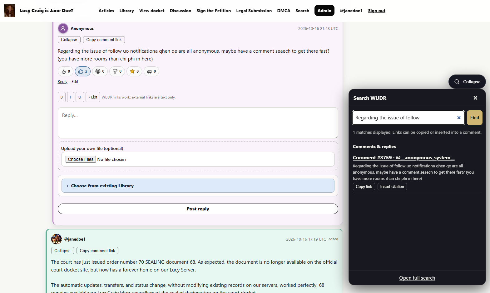 Comment attachment by janedoe1