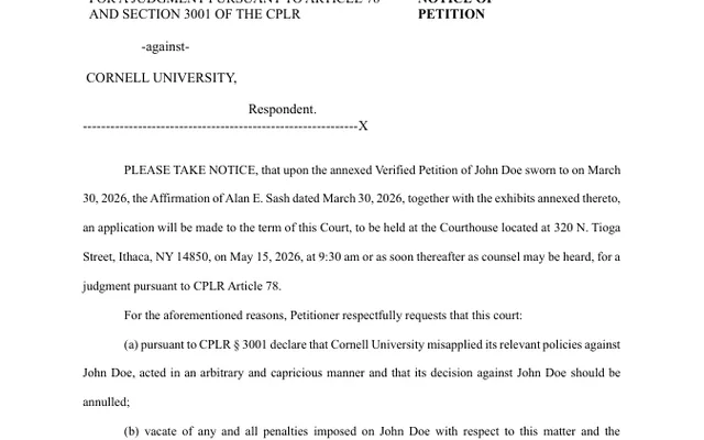 NOTICE OF PETITION (Motion #1)