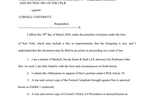 AFFIRMATION Affirmation in Support of Petition