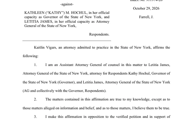 Pdf preview: AFFIRMATION Affirmation of Kaitlin Vigars in support of Respondents' Verified Answer and in opposition to the Ve ... show more