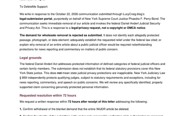 Pdf preview: WIJDR_Response_to_DeleteMe_Legal_Submission