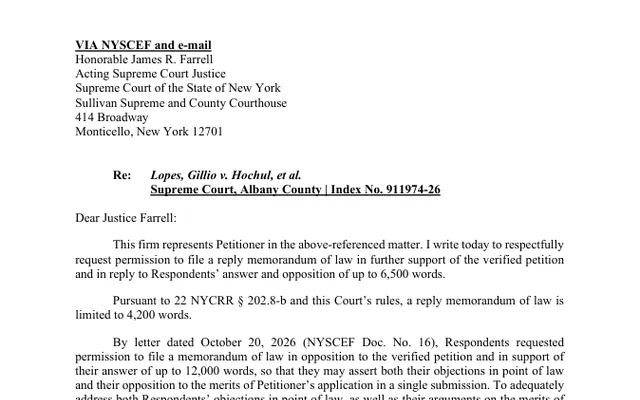 Pdf preview: 911974_26_Gillio_Lopes_v_Kathleen_M_Hochul_et_al_LETTER___CORRESPOND_22