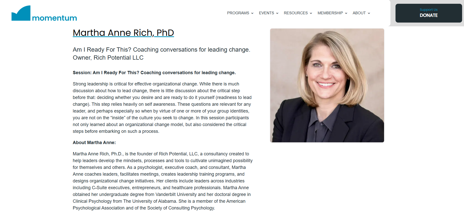 Martha Anne Rich, PhD (Lucy's Mom)